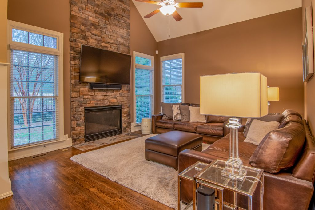 area rug in home
